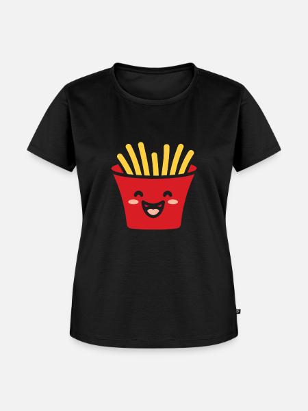 Pommes frites - Frauen Premium Bio T-Shirt - Schwarz
