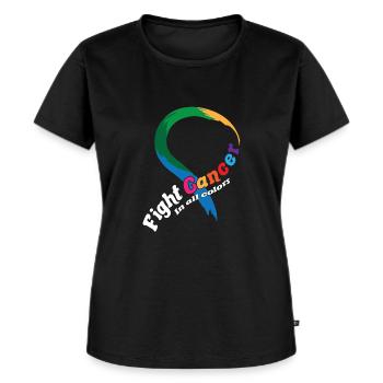 Soutien aux survivants du cancer Combattez le cancer sous toutes ses couleurs - T-shirt Premium bio Femme - noir - Devant - Selfina (174cm)