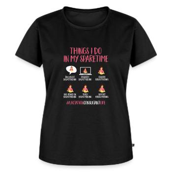 Consultante en lactation IBCLC - T-shirt Premium bio Femme - noir - Devant - Selfina (174cm)