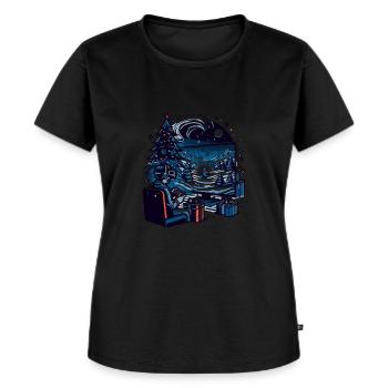 Christmas LAN Party Gamer Festive Gaming Holiday - Women's Premium Organic T-shirt - black - Front - Selfina (174cm)