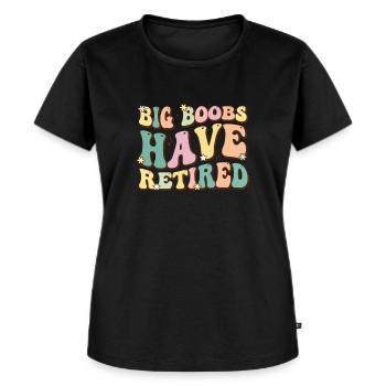 Big Boobs Have Retired Funny Breast Reduction - Women's Premium Organic T-shirt - black - Front - Selfina (174cm)