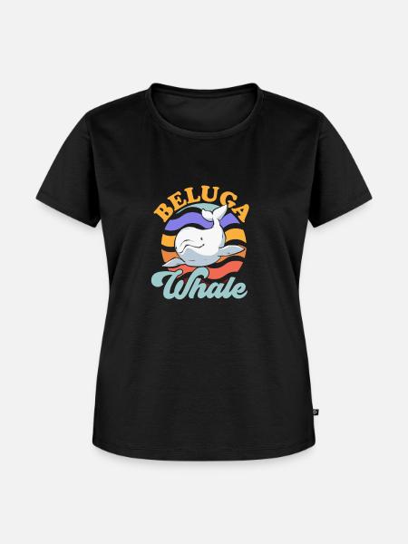 Weißwal Beluga Wal - Frauen Premium Bio T-Shirt - Schwarz