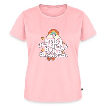Des enseignants bizarres construisent un personnage à l’école groovy - T-shirt Premium bio Femme - rose - Devant - AI Model Female 172 dark (172cm)