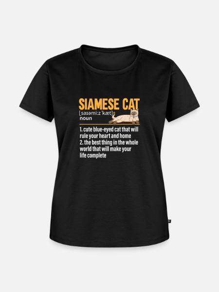 Siamkatze - Frauen Premium Bio T-Shirt - Schwarz