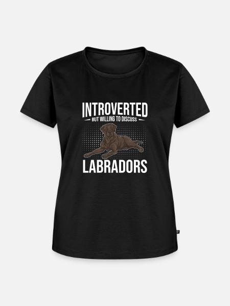 Chocolate Labrador Retriever Hund - Frauen Premium Bio T-Shirt - Schwarz