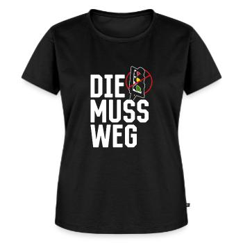 Die Ampel muss weg Partei Sprüche Ampel - Frauen Premium Bio T-Shirt - Schwarz - Vorne - Selfina (174cm)