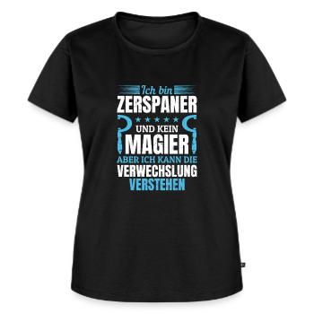 Zerspaner mein Handwerk beherrsche ich meisterhaft - Frauen Premium Bio T-Shirt - Schwarz - Vorne - Selfina (174cm)
