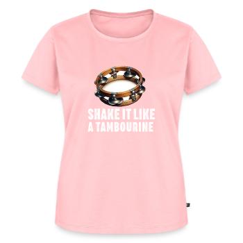 Tamburin für Männer Frauen Lustiger Tamburinspieler - Frauen Premium Bio T-Shirt - Rosa - Vorne - AI Model Female 172 dark (172cm)