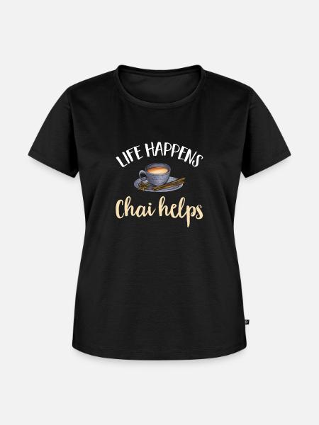 Chai Tee Masala Chai - Frauen Premium Bio T-Shirt - Schwarz