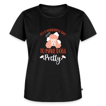 Dog Salon Dogs Hairdresser - Women's Premium Organic T-shirt - black - Front - Selfina (174cm)