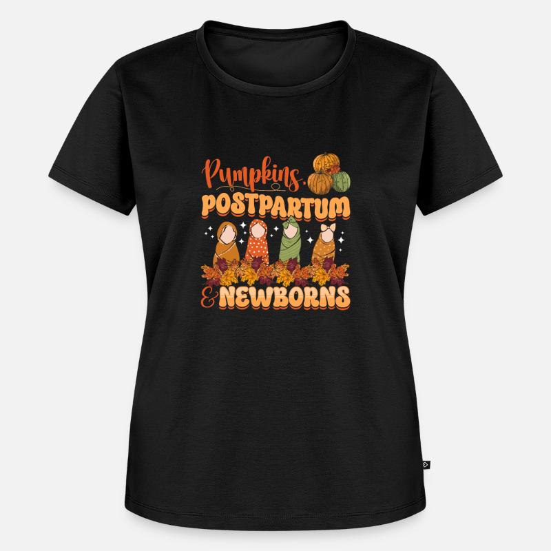 Krankenschwester Baby Entbindungsschwester - Frauen Premium Bio T-Shirt - Schwarz