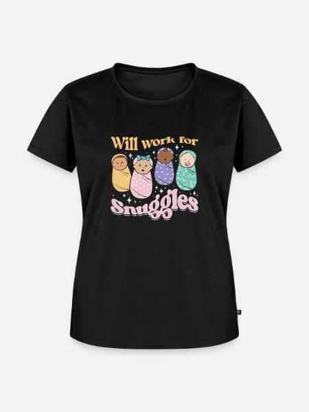 Krankenschwester Baby Entbindungsschwester - Frauen Premium Bio T-Shirt - Schwarz