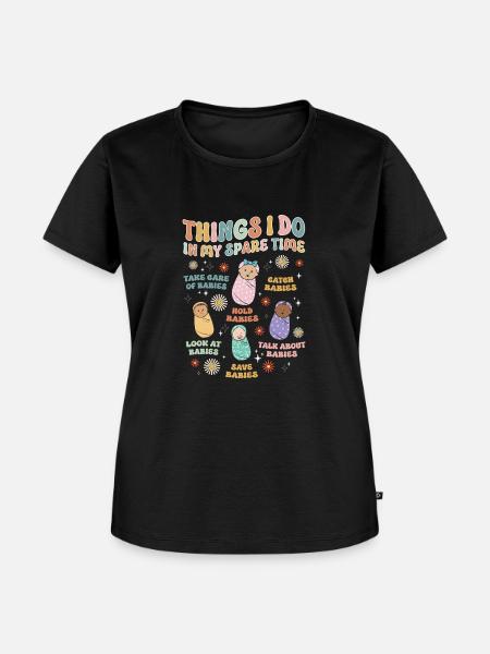 Krankenschwester Baby Entbindungsschwester - Frauen Premium Bio T-Shirt - Schwarz