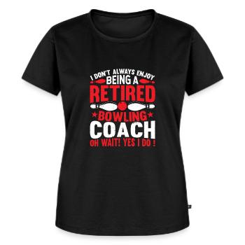 Bowling Lover Bowler Funny Retired Bowling Coach - Women's Premium Organic T-shirt - black - Front - Selfina (174cm)