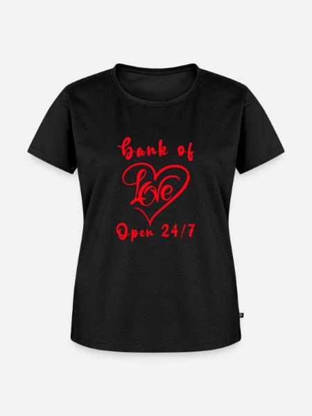 Bank der Liebe - Frauen Premium Bio T-Shirt - Schwarz