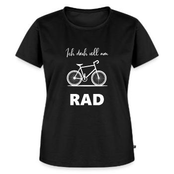 Ich dreh voll am Rad - Frauen Premium Bio T-Shirt - Schwarz - Vorne - Selfina (174cm)