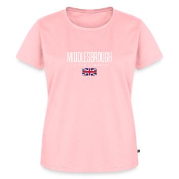 Middlesbrough, United Kingdom - Women's Premium Organic T-shirt - rose - Front - AI Model Female 172 dark (172cm)