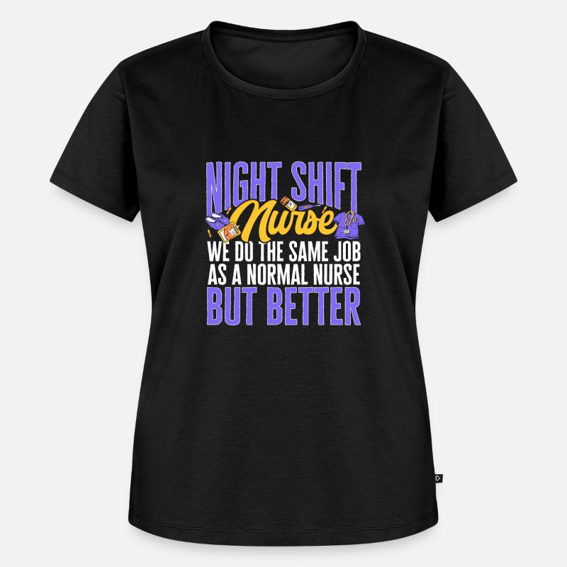Natsygeplejerske - Premium økologisk T-shirt til kvinder - sort