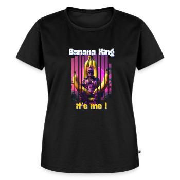 The king of bananas is me - Women's Premium Organic T-shirt - black - Front - Selfina (174cm)