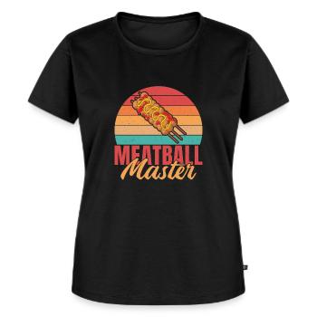 Cadeaux pour les amateurs de boulettes de viande - T-shirt Premium bio Femme - noir - Devant - Selfina (174cm)