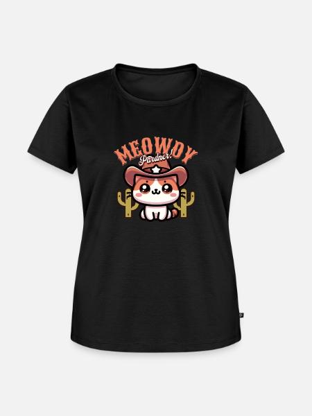 Westliche Katze - Frauen Premium Bio T-Shirt - Schwarz