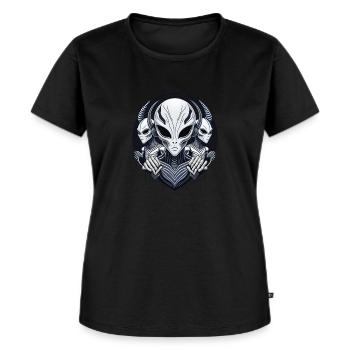 3 Alien science fiction aliens - Women's Premium Organic T-shirt - black - Front - Selfina (174cm)