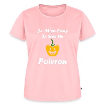 Humour poivron - T-shirt Premium bio Femme - rose - Devant - AI Model Female 172 dark (172cm)
