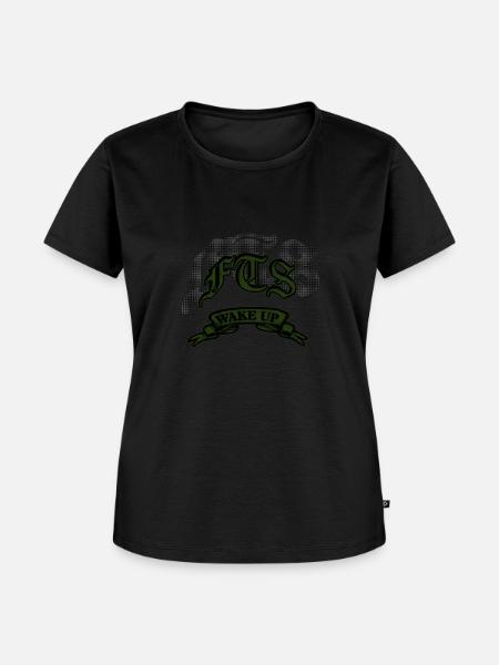 FTS - Wake up - Frauen Premium Bio T-Shirt - Schwarz
