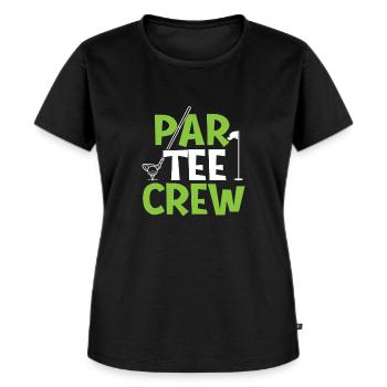 Par Tee Crew - Lustiger Golfliebhaber Golfer - Frauen Premium Bio T-Shirt - Schwarz - Vorne - Selfina (174cm)