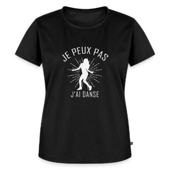 Je Peux Pas J Ai Danse - T-shirt Premium bio Femme - noir - Devant - Selfina (174cm)