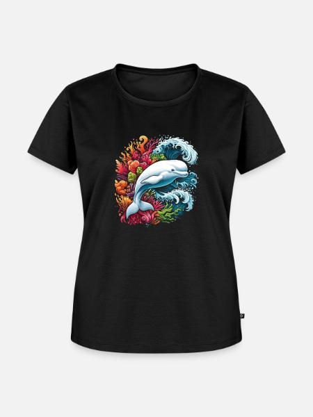 Beluga-wal-ketologe Meeressäugetier Marine - Frauen Premium Bio T-Shirt - Schwarz