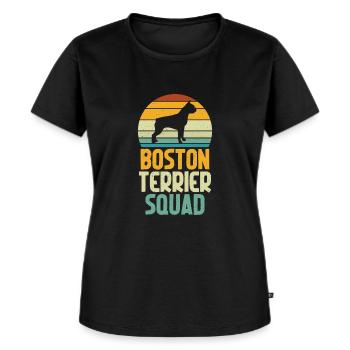 Cadeaux Boston Terrier - T-shirt Premium bio Femme - noir - Devant - Selfina (174cm)