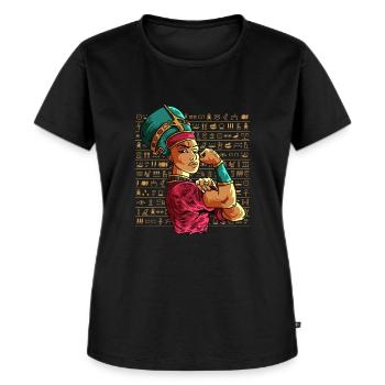 Kampf gegen Kleopatra Ägyptische Mythologie - Frauen Premium Bio T-Shirt - Schwarz - Vorne - Selfina (174cm)