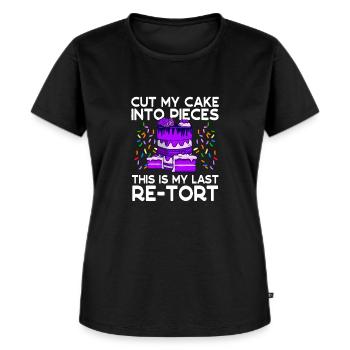 Bäcker Schnitt Meinen Kuchen Zuletzt Re-tort Backen - Frauen Premium Bio T-Shirt - Schwarz - Vorne - Selfina (174cm)