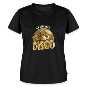 Ich fühl mich Disco Diskothek Party Sprüche - Frauen Premium Bio T-Shirt - Schwarz - Vorne - Selfina (174cm)