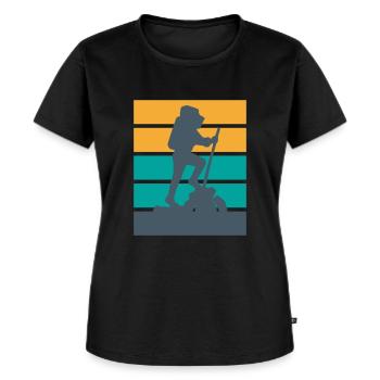 Trekking - nicht nur im Schwarzwald... - Frauen Premium Bio T-Shirt - Schwarz - Vorne - Selfina (174cm)