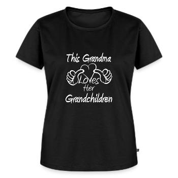 Loving Granny Tee - Women's Premium Organic T-shirt - black - Front - Selfina (174cm)