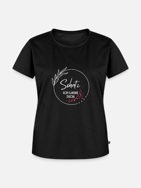 Ich liebe Dich - Frauen Premium Bio T-Shirt - Schwarz