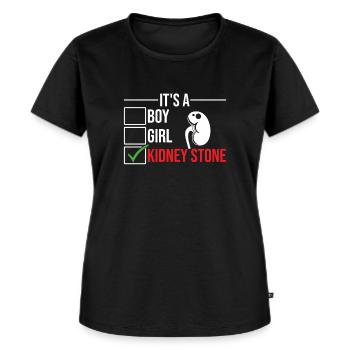 Es ist eine Niere Stein grünes Band Lustige Niere - Frauen Premium Bio T-Shirt - Schwarz - Vorne - Selfina (174cm)