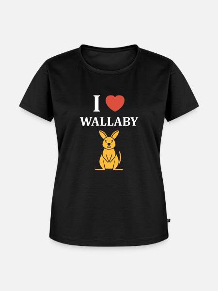 Wallaby - Frauen Premium Bio T-Shirt - Schwarz