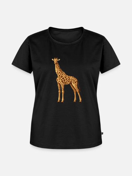 Giraffe - Frauen Premium Bio T-Shirt - Schwarz