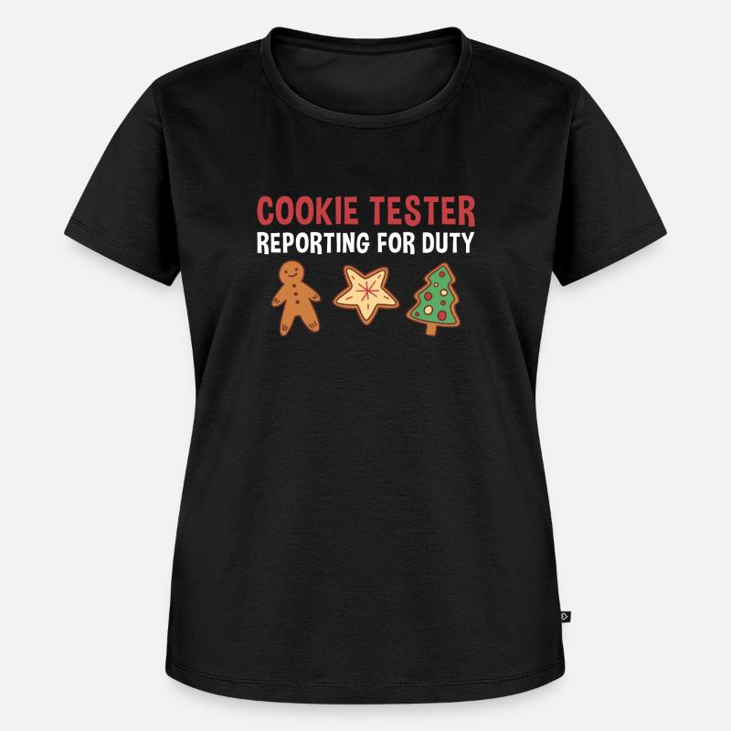 Baking Cookie Tester Reporting For Duty Cookie - Frauen Premium Bio T-Shirt - Schwarz