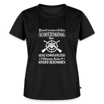 Sportschütze Sportschießen Königskompanie - Frauen Premium Bio T-Shirt - Schwarz - Vorne - Selfina (174cm)