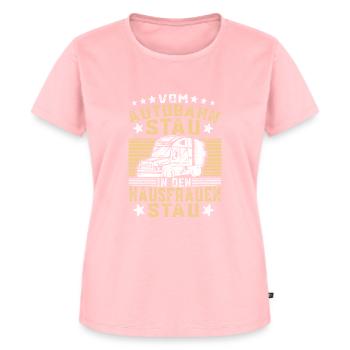 Autobahn Stau LKW Fahrer Fernfahrer Geschenk - Frauen Premium Bio T-Shirt - Rosa - Vorne - AI Model Female 172 dark (172cm)