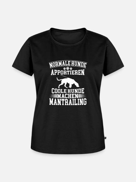 Personensuchhund coole Hunde machen Mantrailing - Frauen Premium Bio T-Shirt - Schwarz