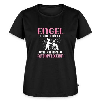 Pflegekraft Engel ohne Flügel Altenpflegerin - Frauen Premium Bio T-Shirt - Schwarz - Vorne - Selfina (174cm)