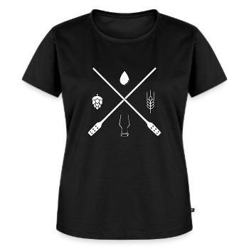 Hobbybrauer Bierbrauer Bier - Frauen Premium Bio T-Shirt - Schwarz - Vorne - Selfina (174cm)