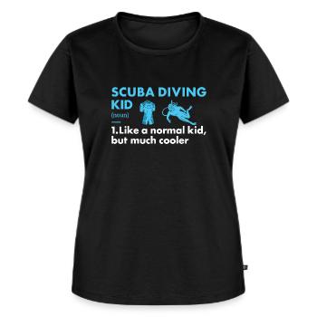 Scuba Diver Kid Definition Scuba Diving - Frauen Premium Bio T-Shirt - Schwarz - Vorne - Selfina (174cm)