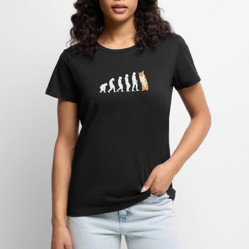Évolution du chien Corgi T-shirt Premium bio Femme