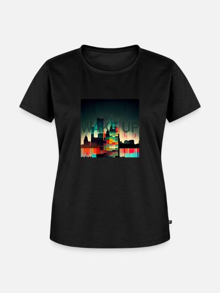 Wake Up Wach Auf - Frauen Premium Bio T-Shirt - Schwarz